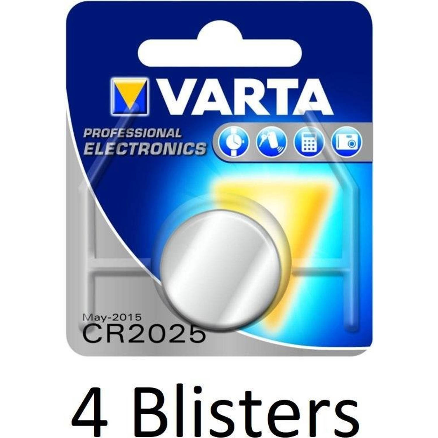 Varta 4 Stuks (4 Blisters A 1 St) Cr2025 Primary Lithium Wegwerpbatterij