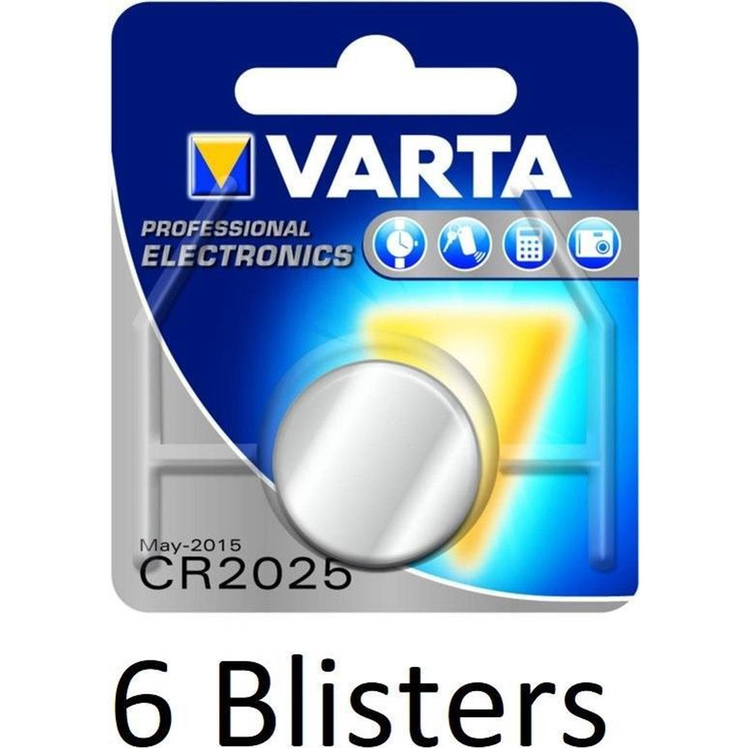 Varta 6 Stuks (6 Blisters A 1 St) Cr2025 Primary Lithium Wegwerpbatterij