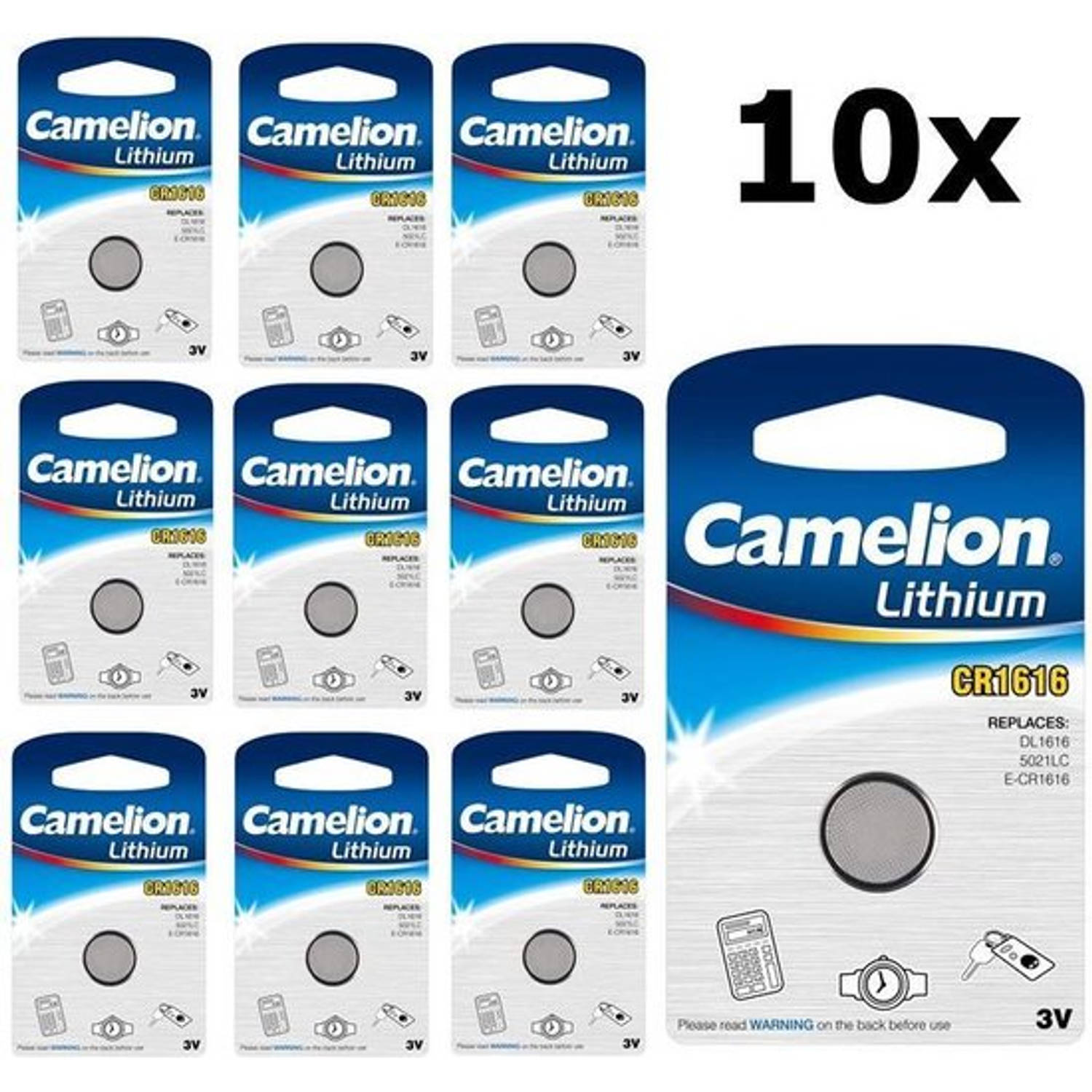 Camelion 10 Stuks Cr1616 3v Lithium Knoopcelbatterij