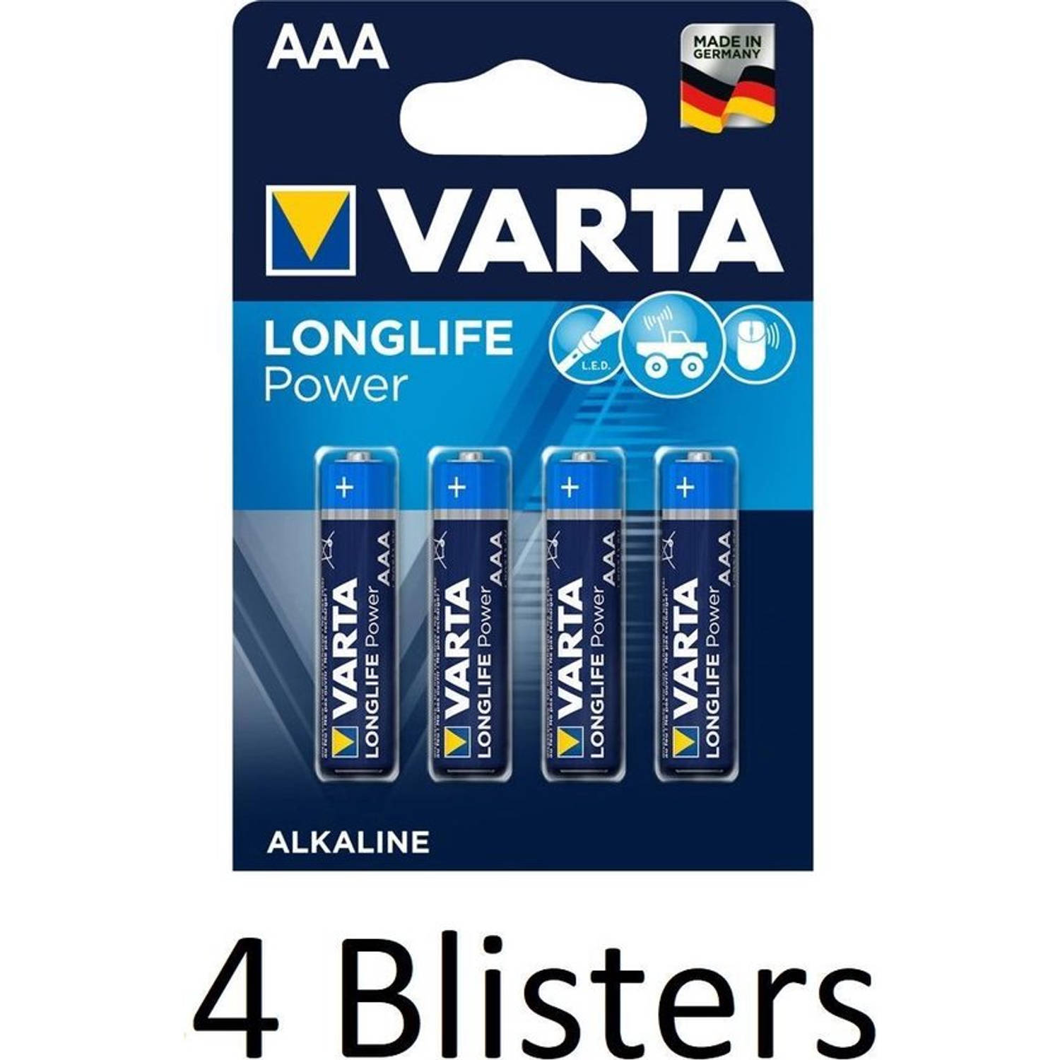 Varta 16 Stuks (4 Blisters A 4 St) Longlife Power Aaa Batterijen