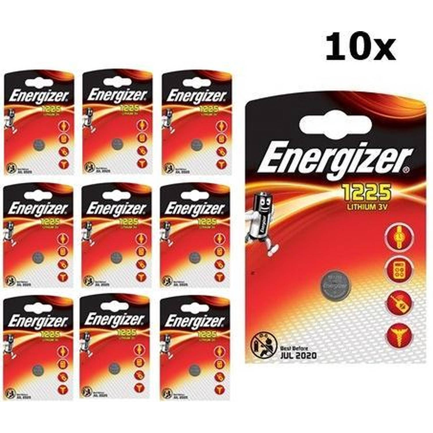 Energizer 10 Stuks - Cr1225 48mah 3v Batterij