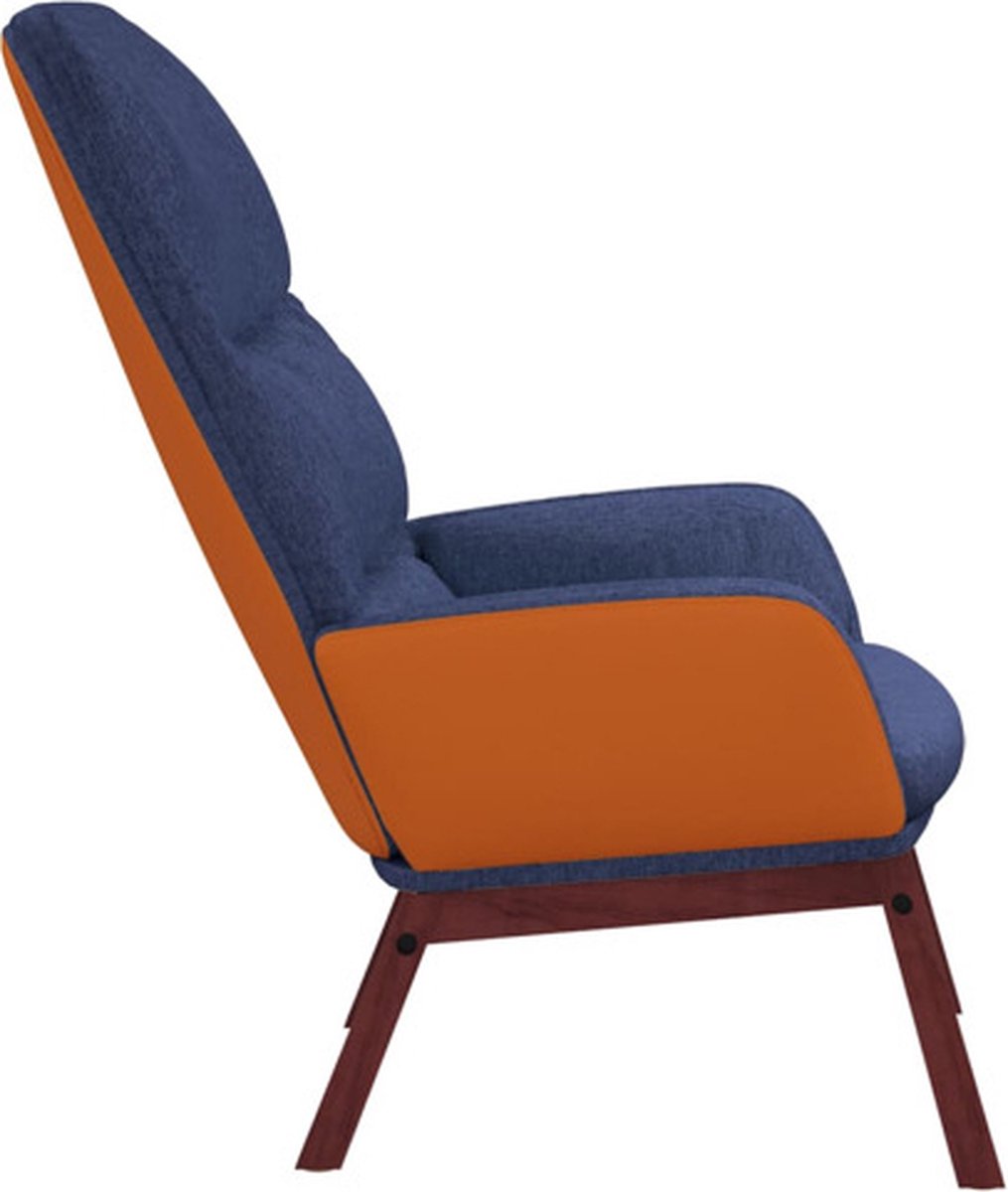 Vidaxl Relaxstoel Stof - Blauw