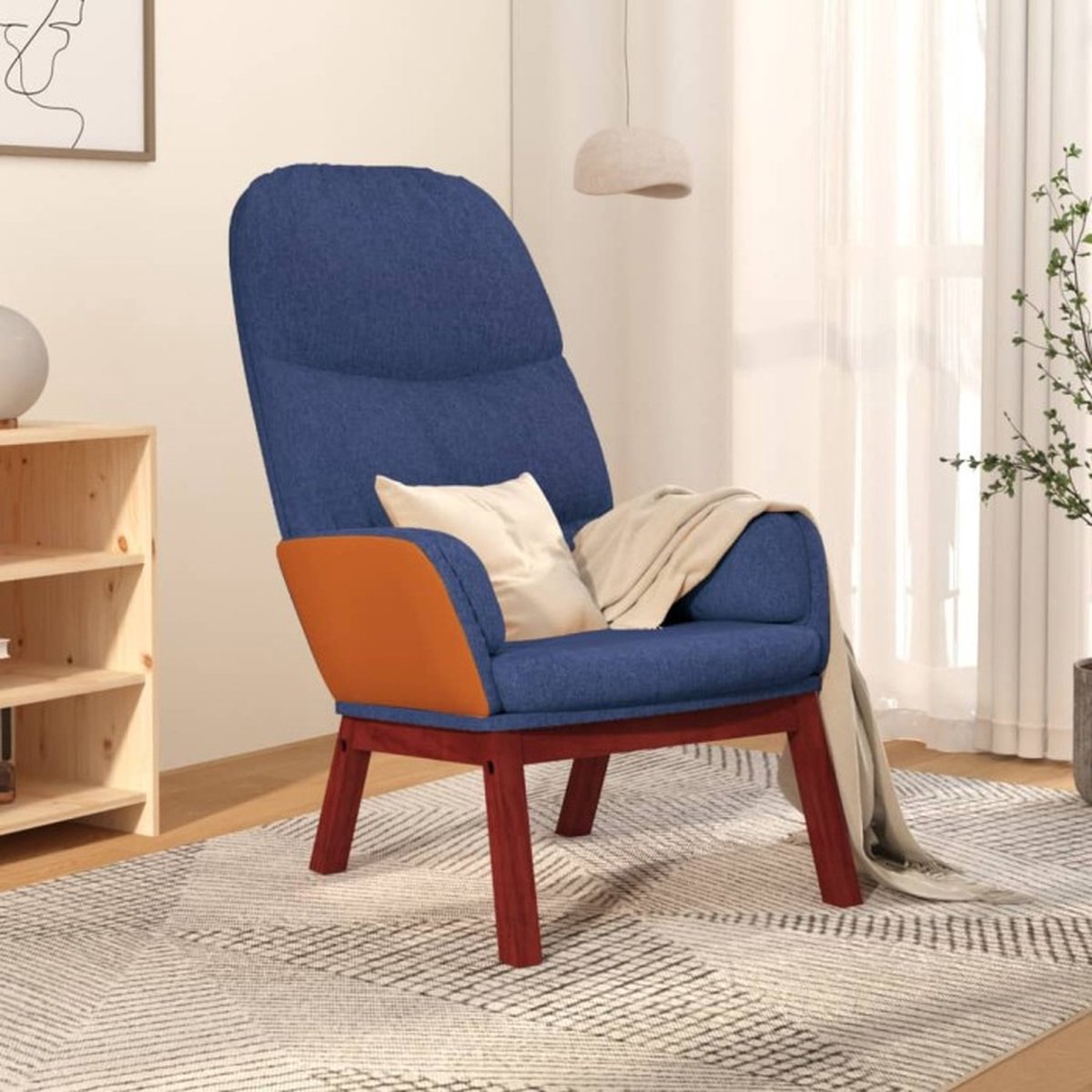 Vidaxl Relaxstoel Stof - Blauw