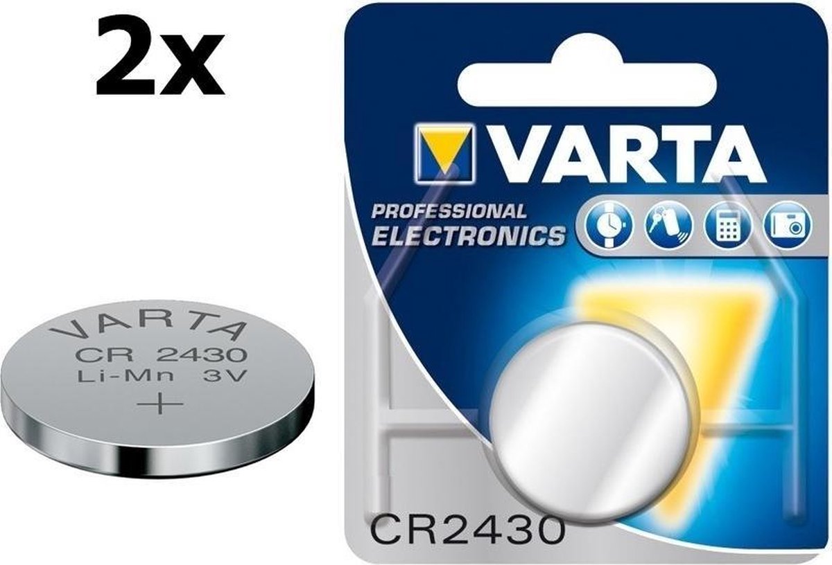 Varta 2 Stuks - Cr2430 280mah 3v Professional Electronics Lithium Knoopcel Batterij