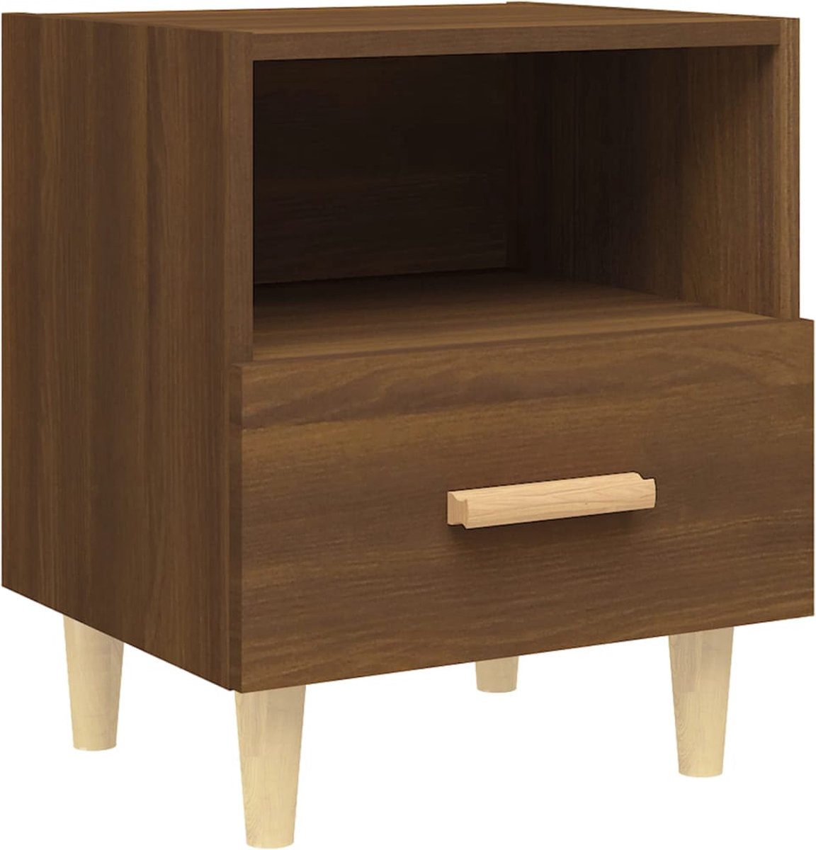 Vidaxl Nachtkastjes 2 St 40x35x47 Cmeikenkleurig - Bruin