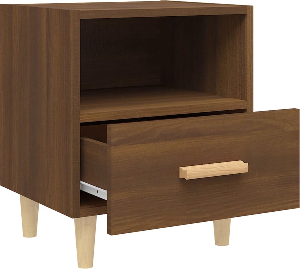 Vidaxl Nachtkastjes 2 St 40x35x47 Cmeikenkleurig - Bruin