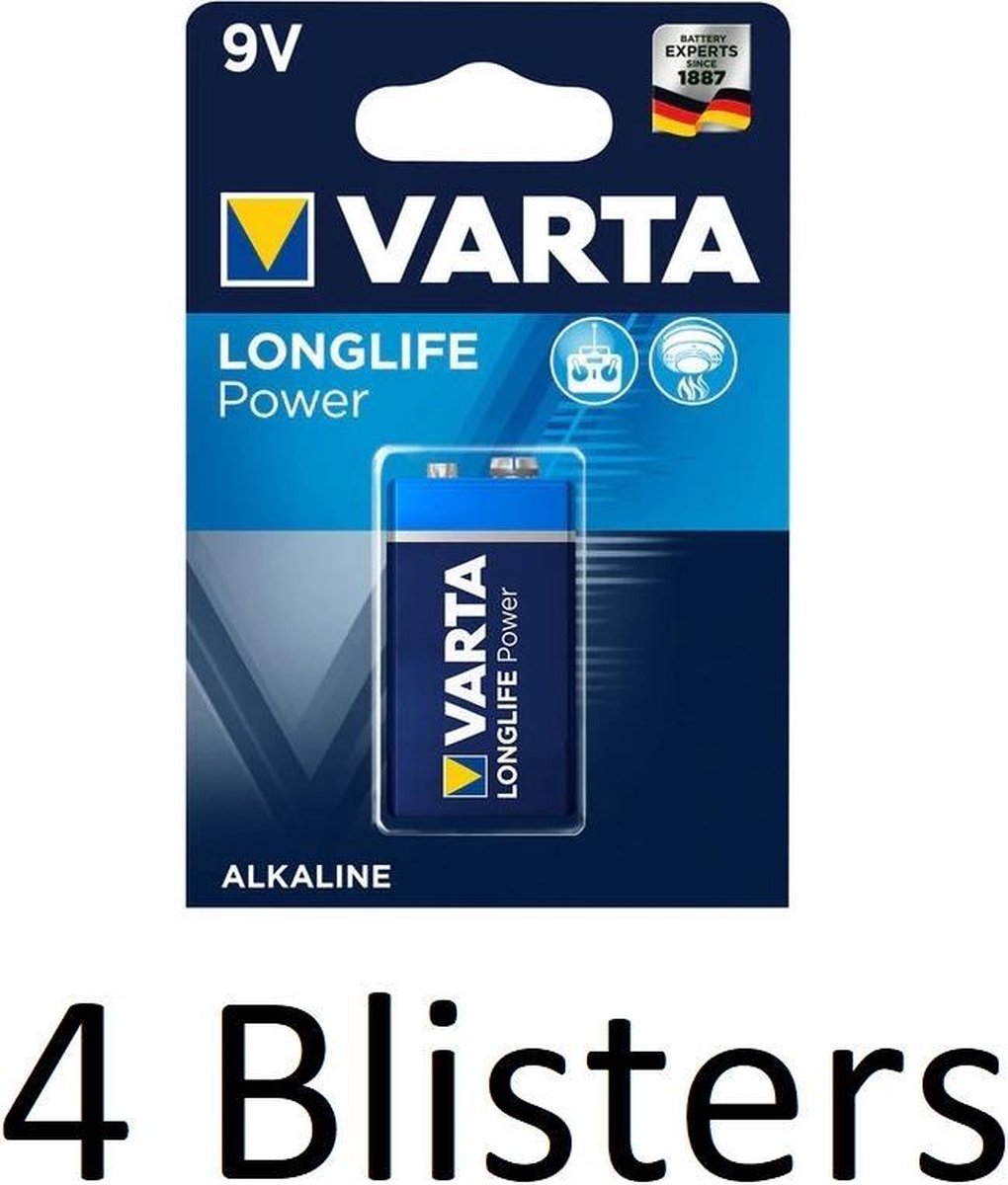 Varta 9v E-block 4 Stuks