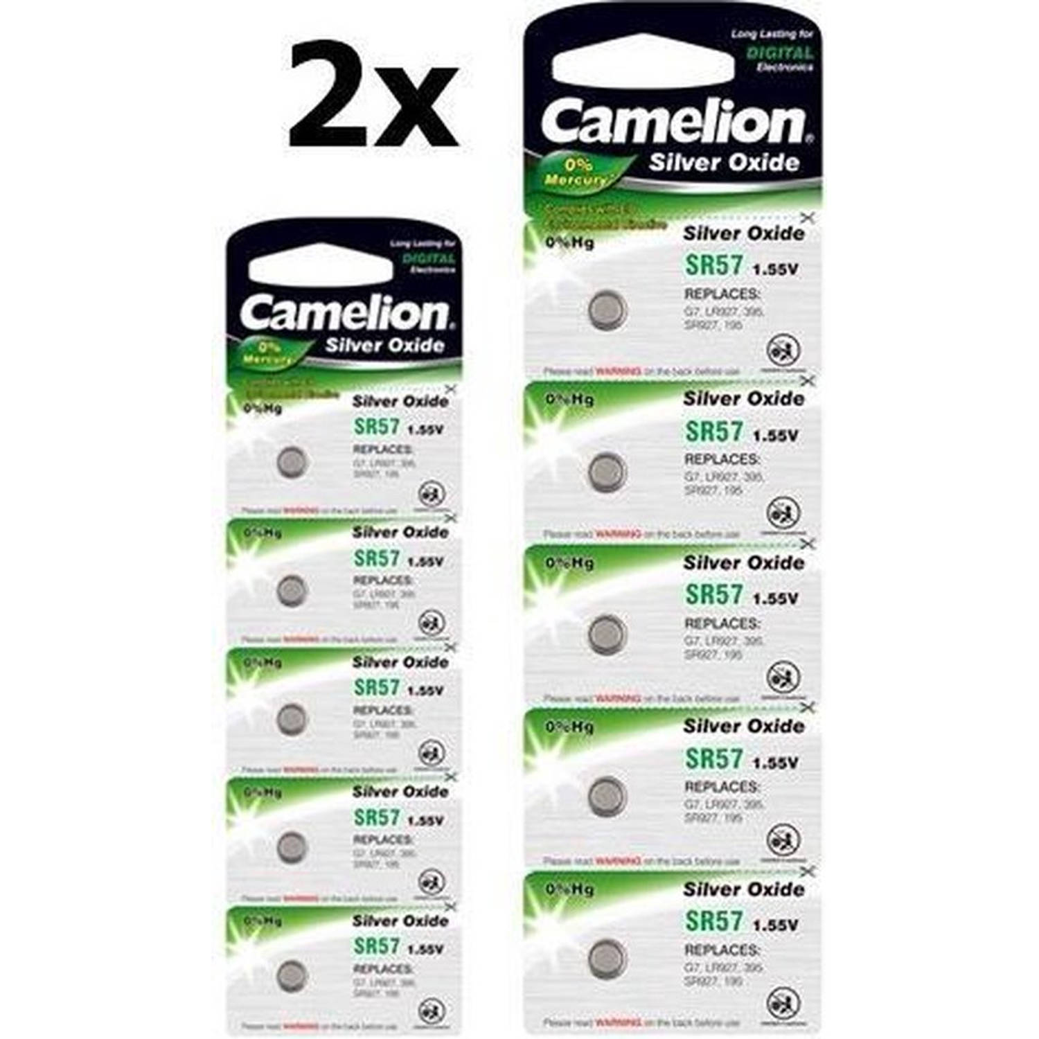 Camelion 399-395/g7/sr927w 1.5v 52mah Knoopcel Batterij 10 Stuks (2 Blister A 5st)