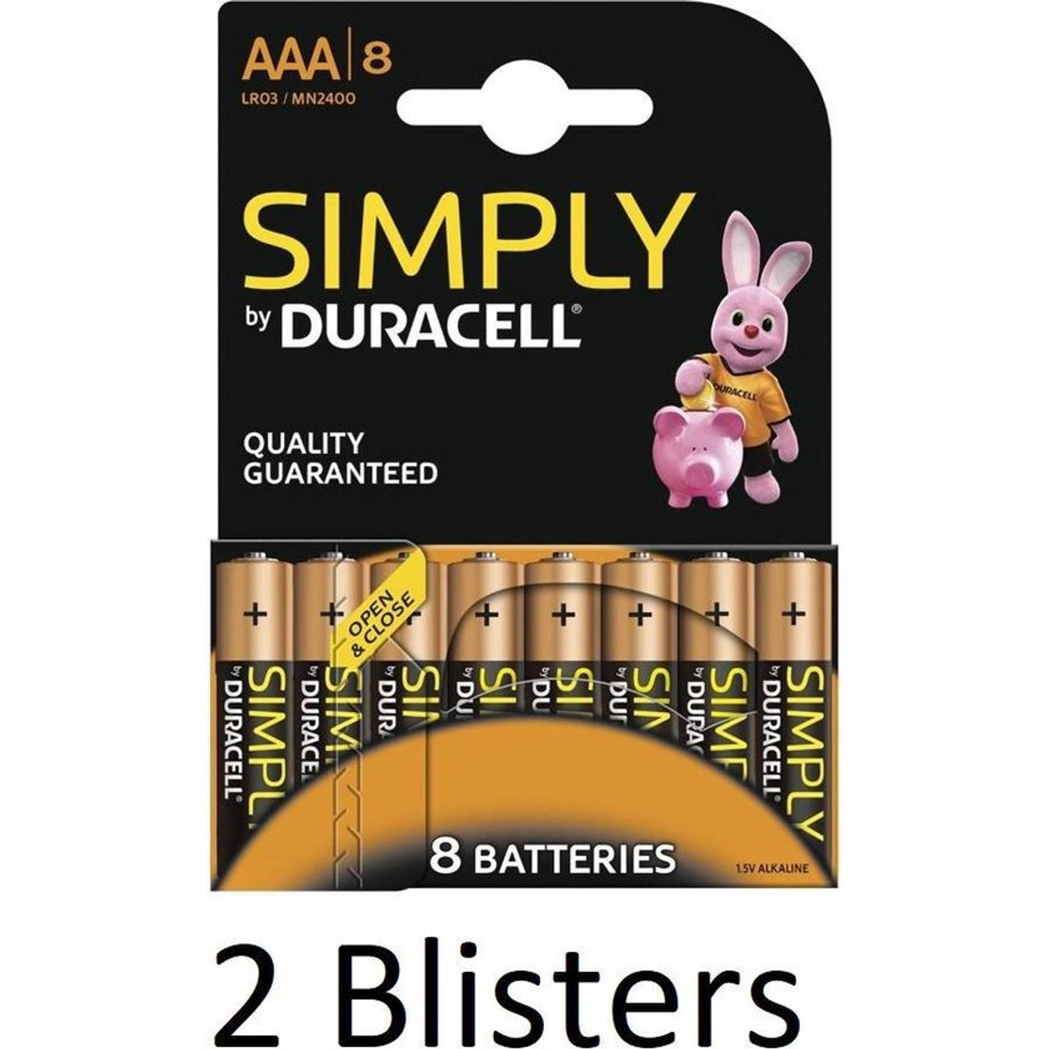 Duracell 16 Stuks (2 Blisters A 8 St) Aaa Batterijen