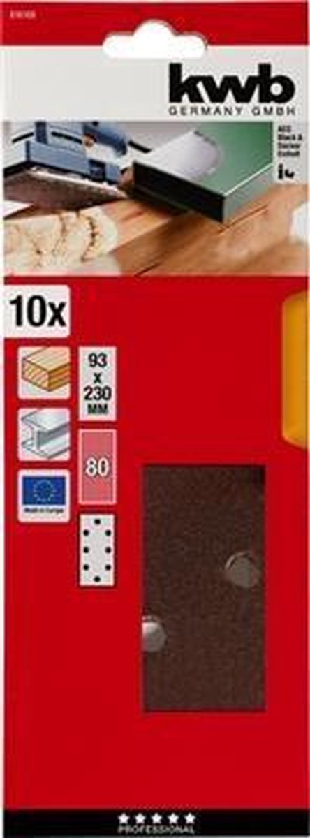 kwb Schuurstroken, Hout & Metaal. 93 X 230 Mm K80