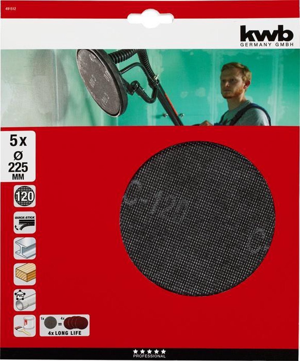 kwb Schuurschijven K120 - Ø 225 5 Stuks
