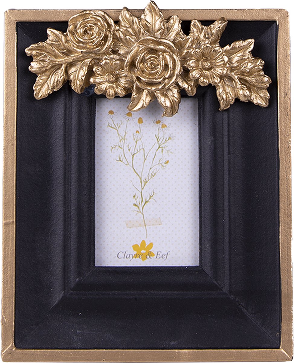 Clayre & Eef Fotolijst 5*7 Cm Mdf Fotokader Wissellijst Foto Frame Fotokader Wissellijst - Zwart