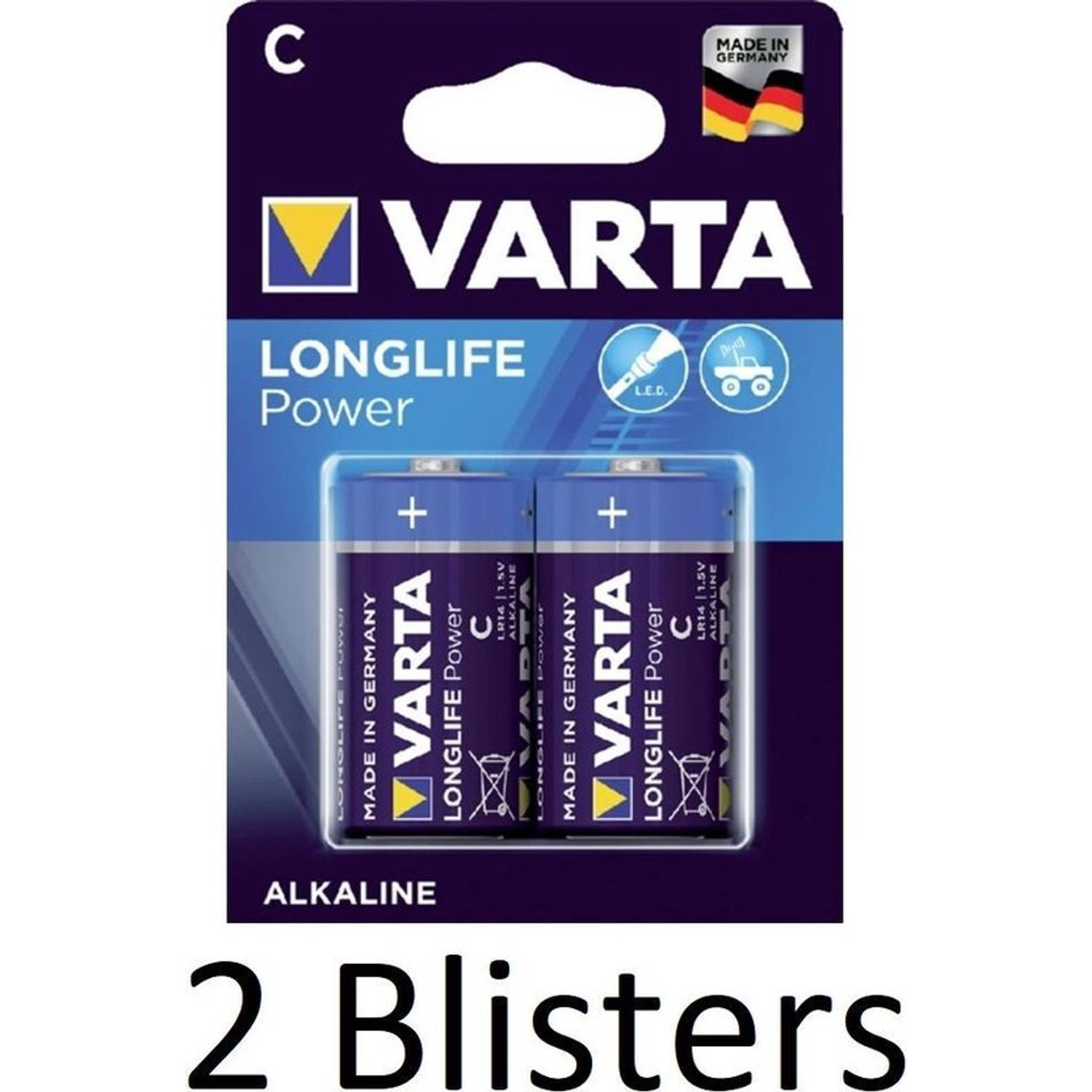 Varta 4 Stuks (2 Blisters A 2 St) Longlife Power C Batterijen