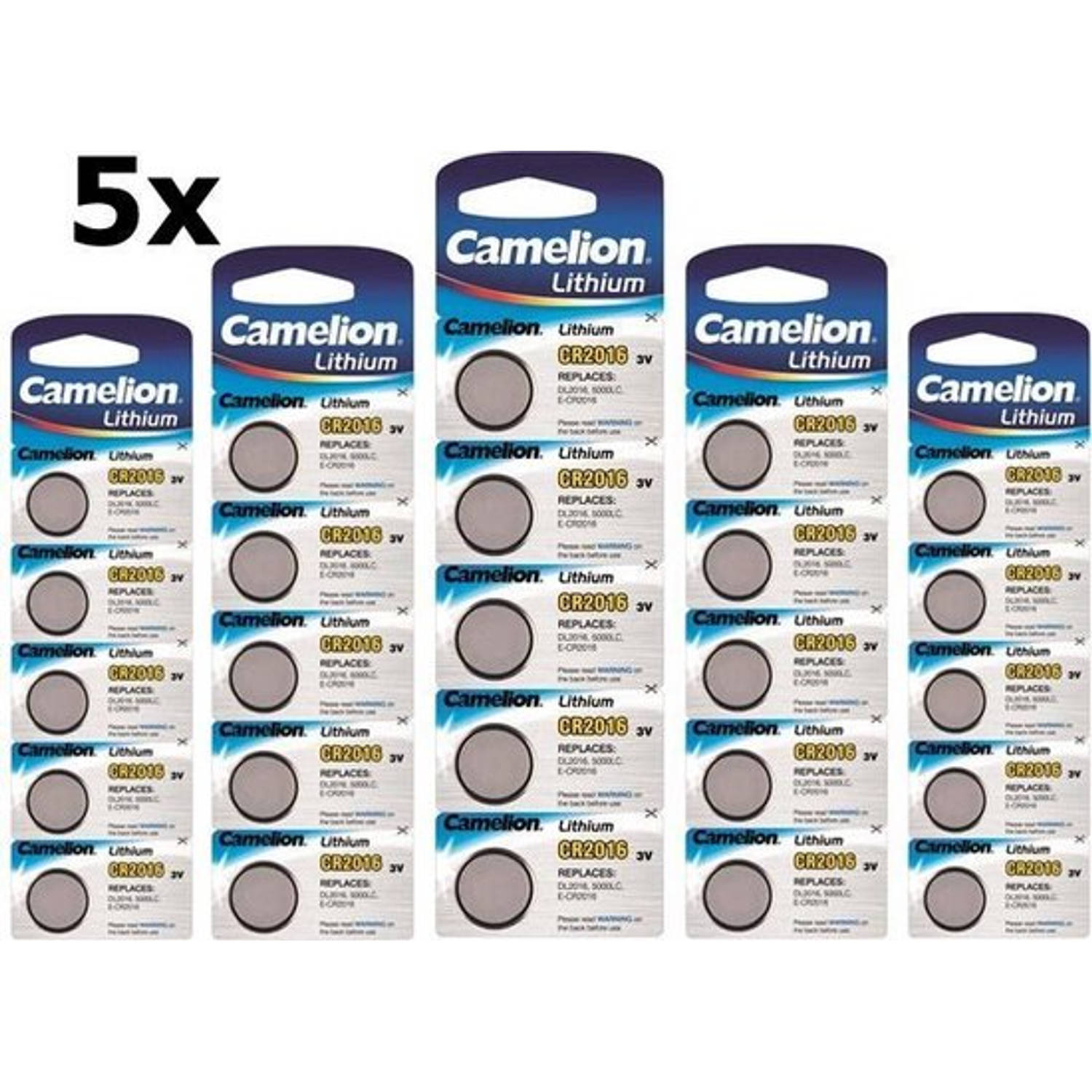 Camelion 25 Stuks (5 Blisters A 5st) - Cr2016 Professional Electronics 3v 90mah Lithium Knoopcel