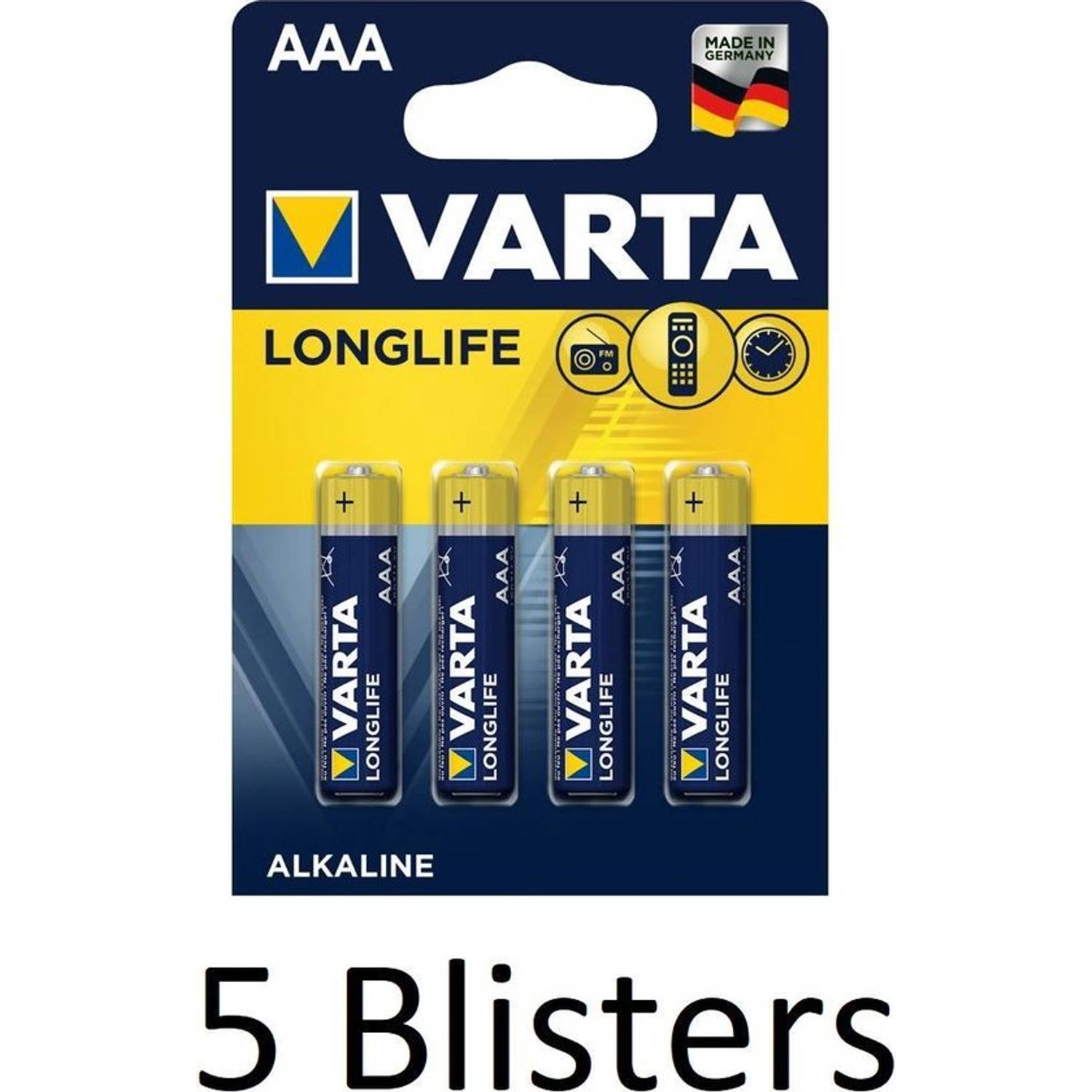 Varta 20 Stuks (5 Blisters A 4 St) Longlife Aaa Batterijen