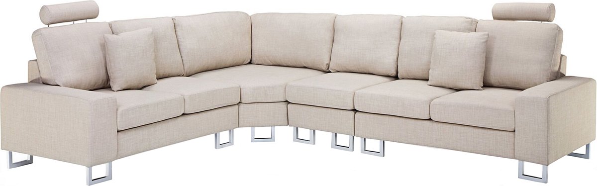 Beliani Stockholm - Hoekbank--polyester - Beige