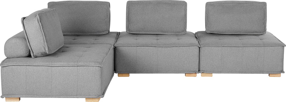 Beliani Tibro - Hoekbank--polyester - Grijs