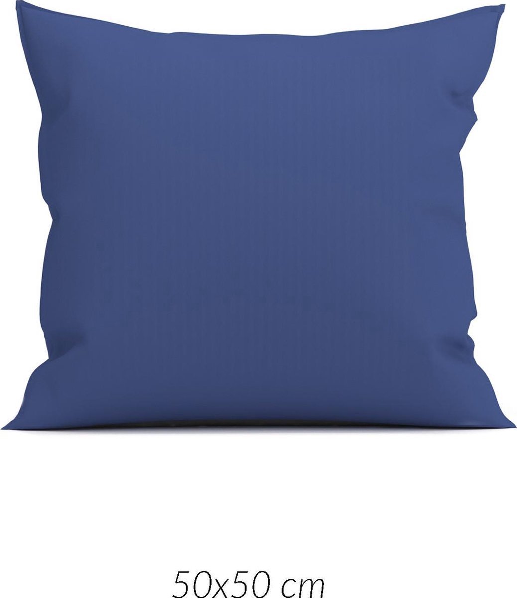 Zo Home Satinado Kussensloop Katoen Satijn - Navy Blue 50x50cm - Blauw