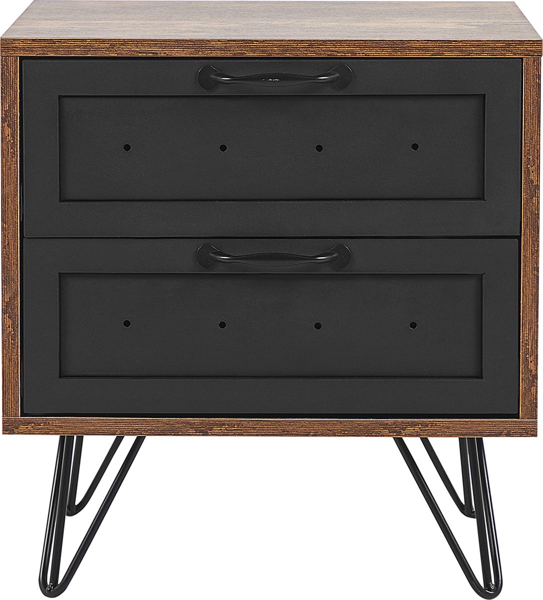 Beliani Arkan - Bijzettafel-donkere Houtkleur-vezelplaat - Bruin