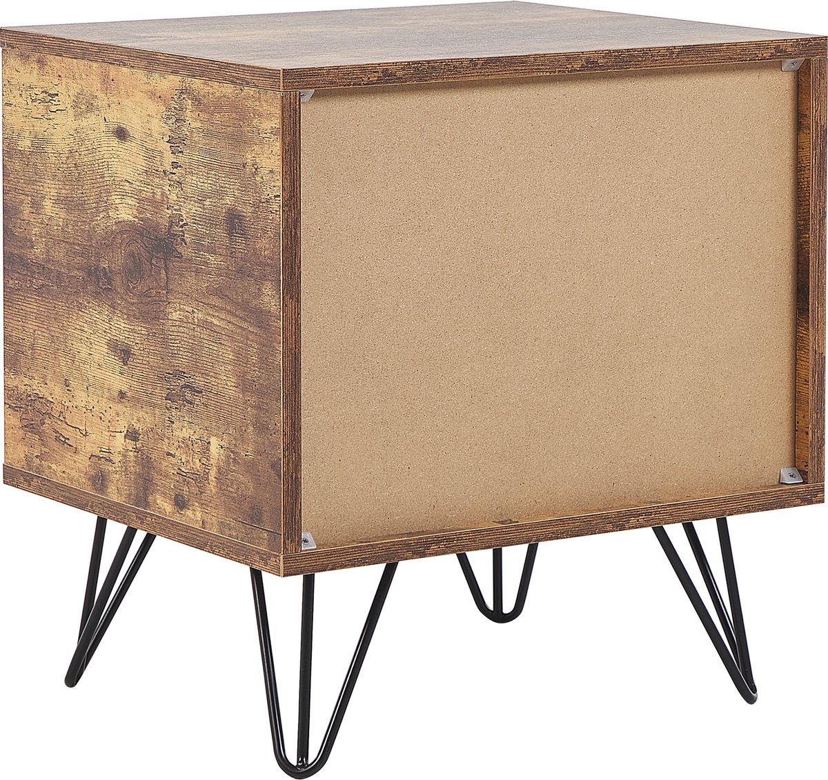 Beliani Arkan - Bijzettafel-donkere Houtkleur-vezelplaat - Bruin