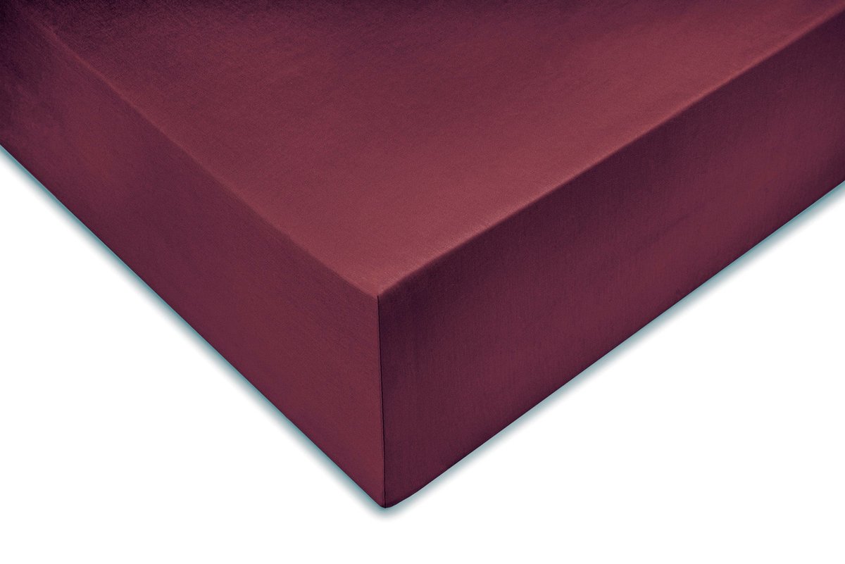 Zo Home Satinado Hoeslaken Katoen Satijn 35cm Hoekhoogte - Mauve Lilac 90x200cm - Rood