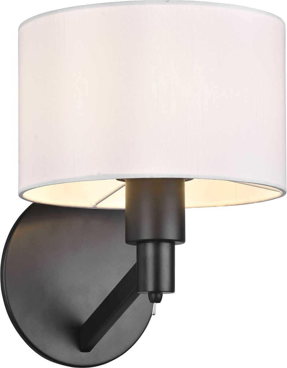 BES LED Led Wandlamp - Wandverlichting - Trion Cindy - E27 Fitting - Rond - Mat - Aluminium - Zwart