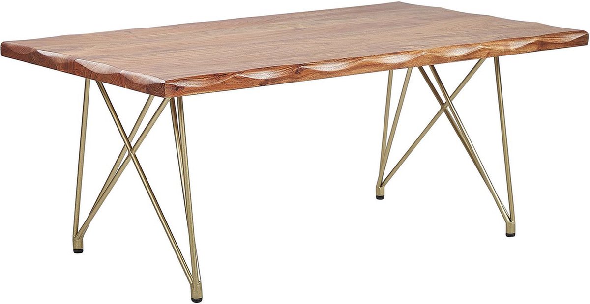 Beliani Raley - Salontafel-lichte Houtkleur-acaciahout - Bruin