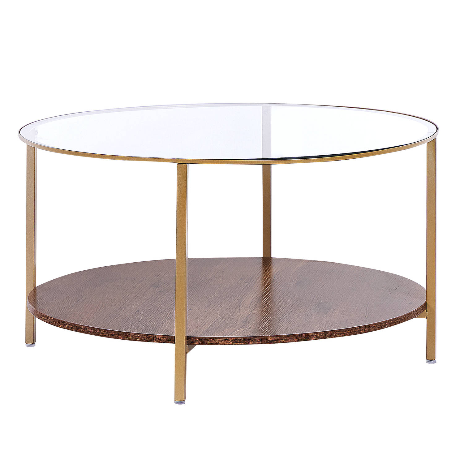 Beliani Libby - Salontafel--veiligheidsglas - Goud