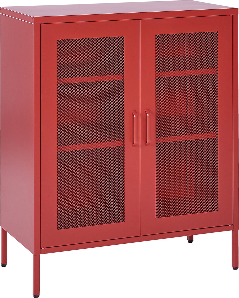 Beliani Wakatipu - Sideboard--staal - Rood