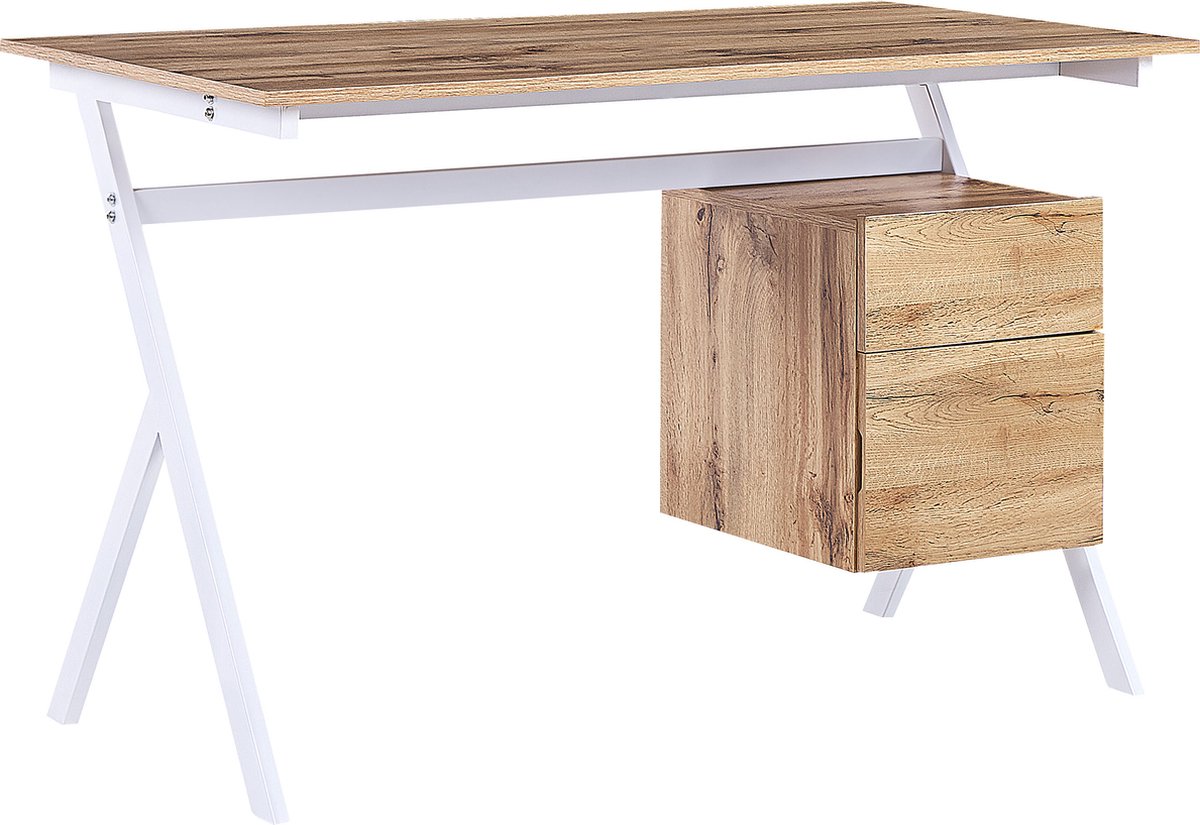 Beliani Ashland - Bureau-lichte Houtkleur-mdf - Bruin