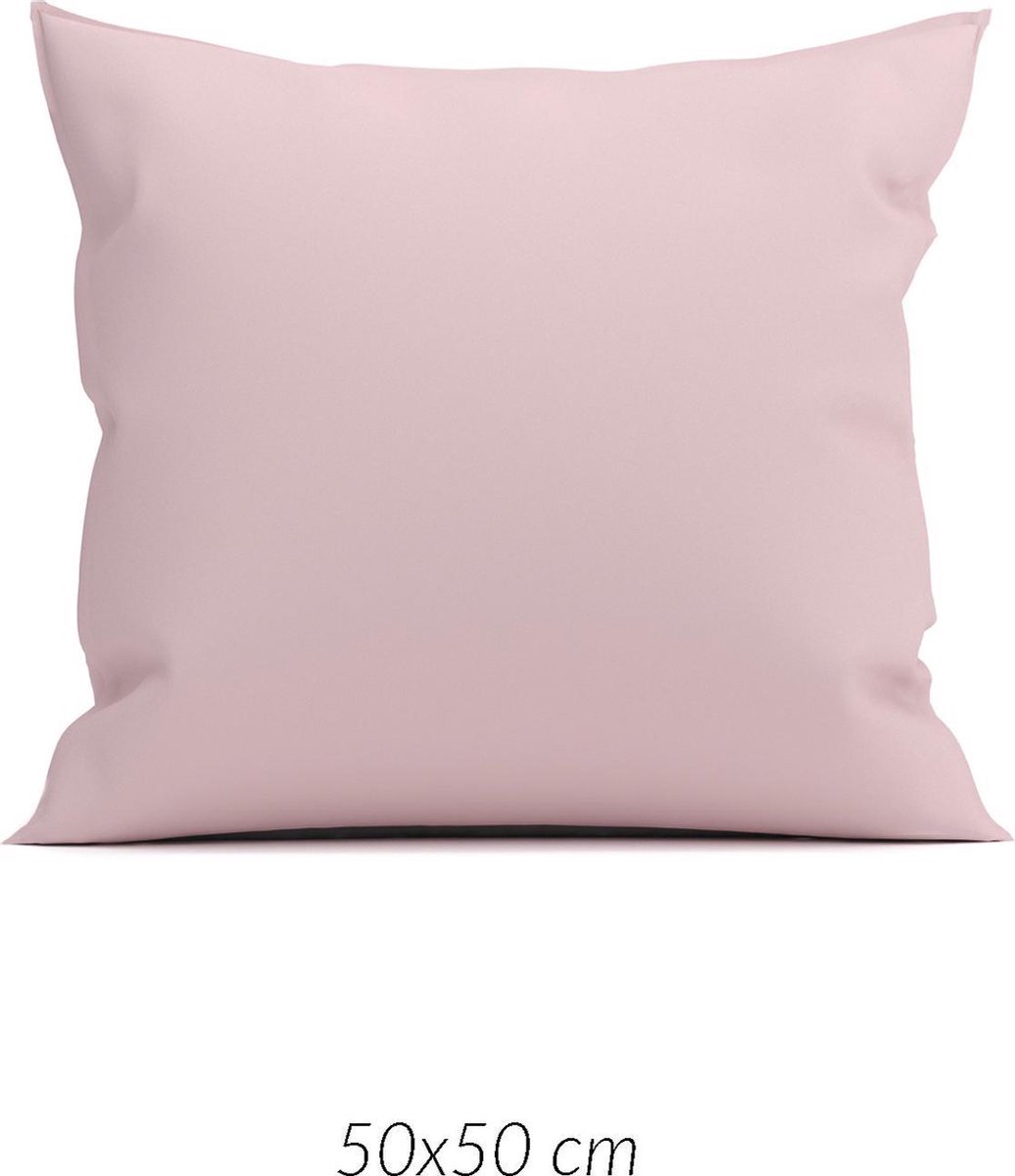 Zo Home Satinado Kussensloop Katoen Satijn - Shady Pink 50x50cm - Roze