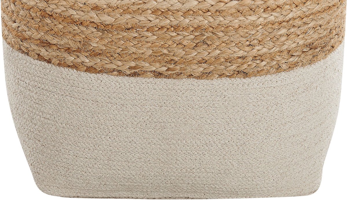 Beliani Kirama - Poef--katoen, Jute - Beige