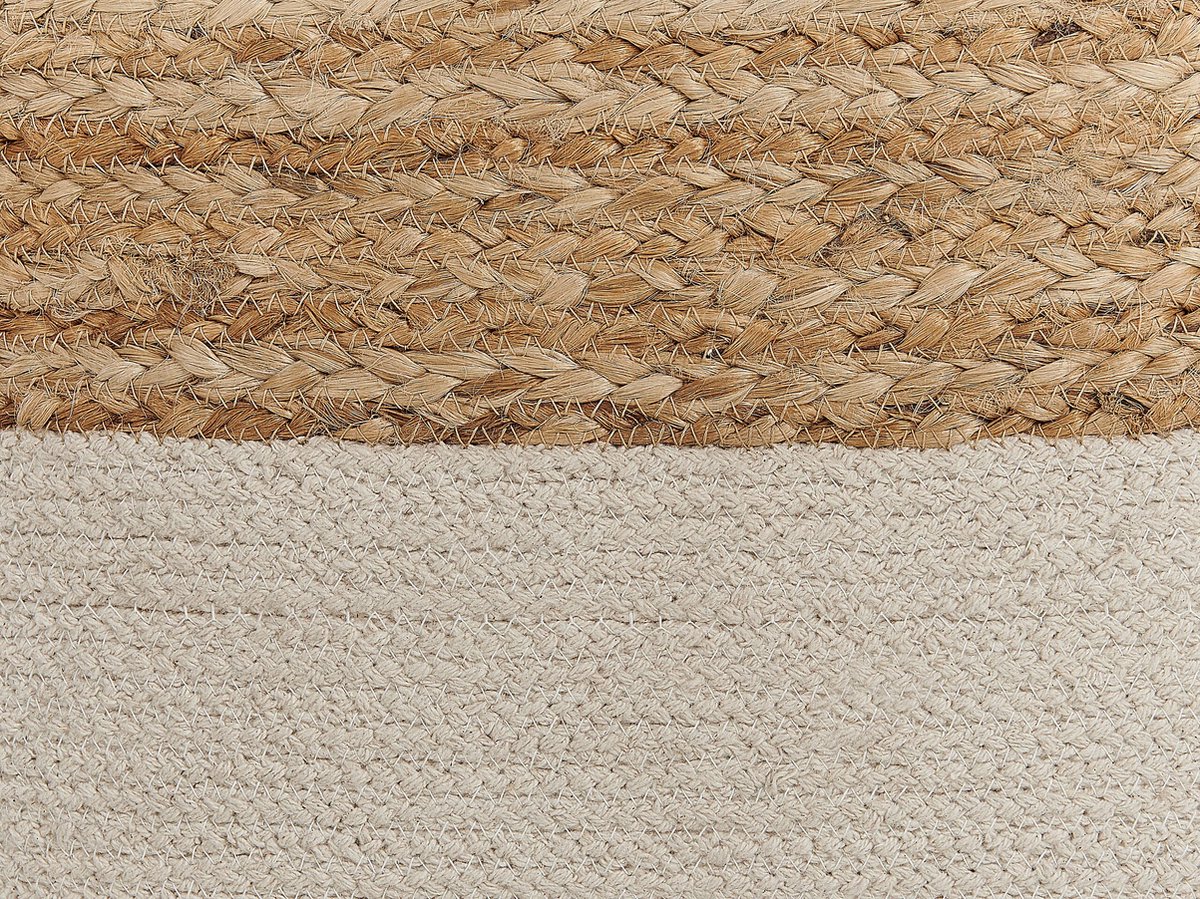 Beliani Kirama - Poef--katoen, Jute - Beige