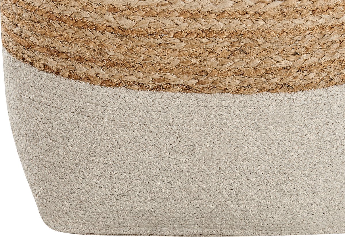 Beliani Kirama - Poef--katoen, Jute - Beige
