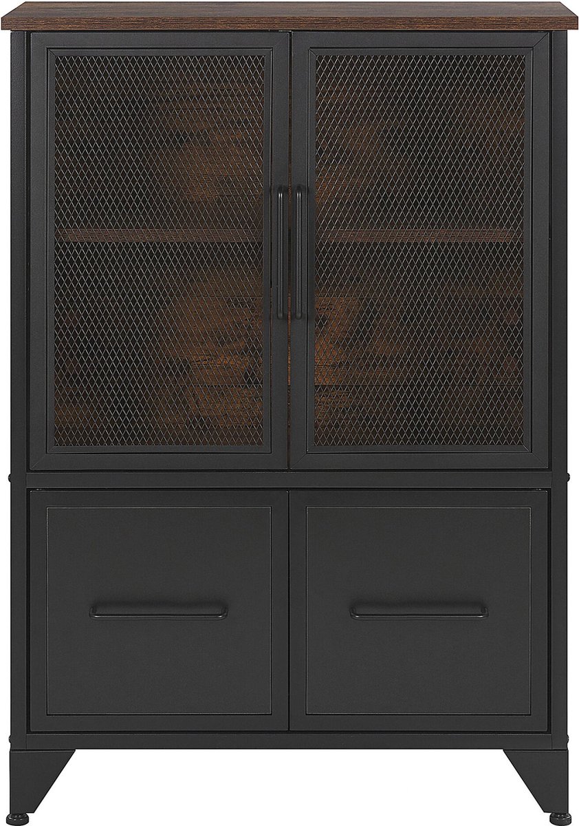 Beliani Vince - Sideboard--vezelplaat - Zwart