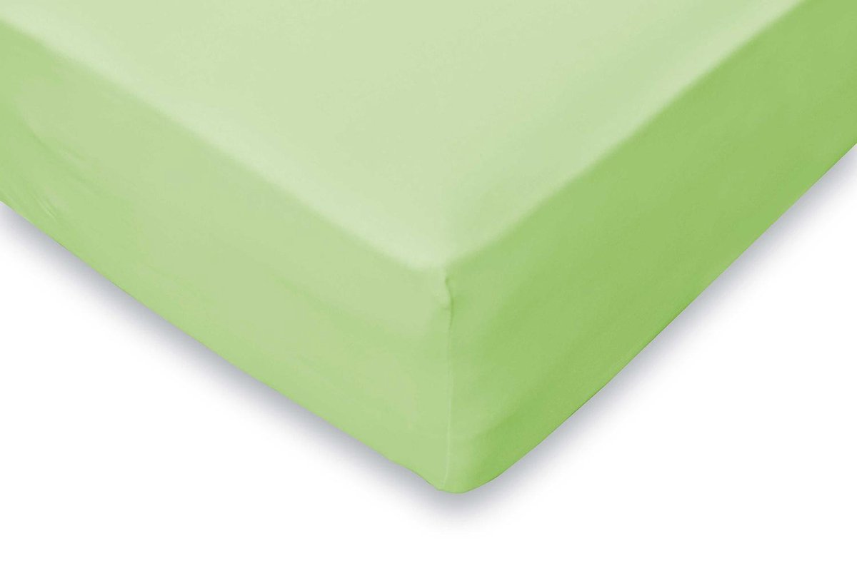 Elegance Hoeslaken Jersey Katoen Stretch 35cm Hoge Hoek - Lime 120/130/140x200cm - Groen