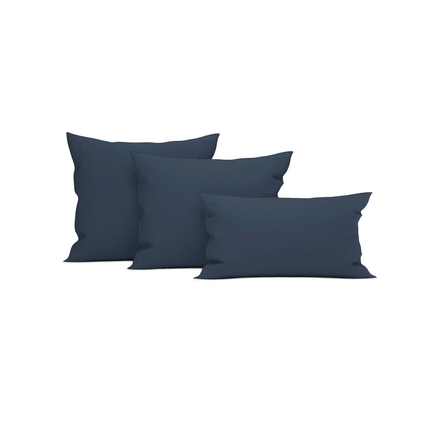 Heckett & Lane Wafel Kussensloop Katoen - Insignia Blue 50x50cm - Blauw