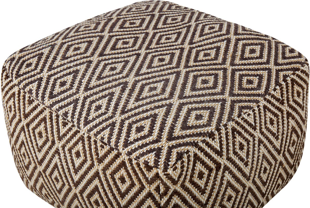 Beliani Manisa - Poef--wol - Bruin