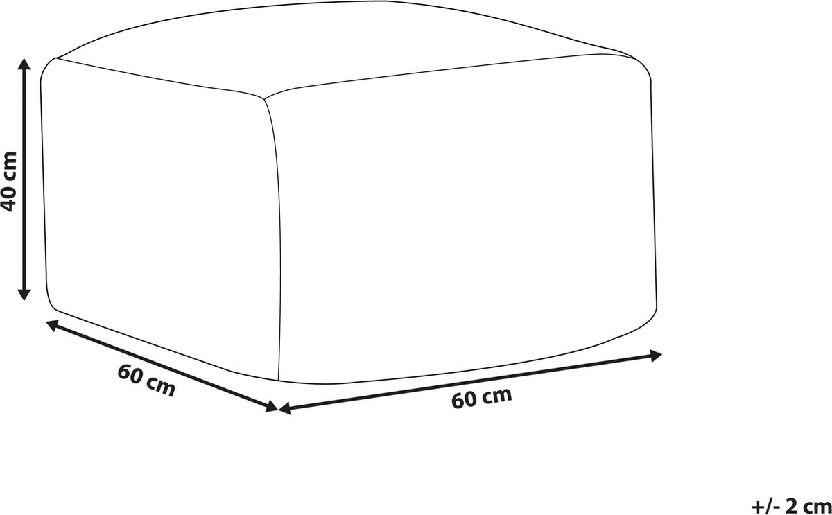 Beliani Manisa - Poef--wol - Bruin