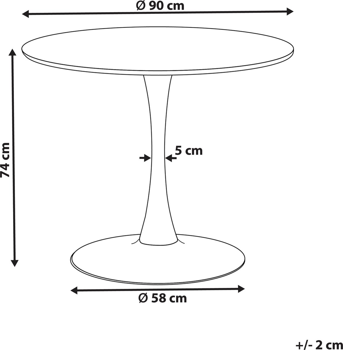 Beliani Boca - Eettafel--mdf - Zwart