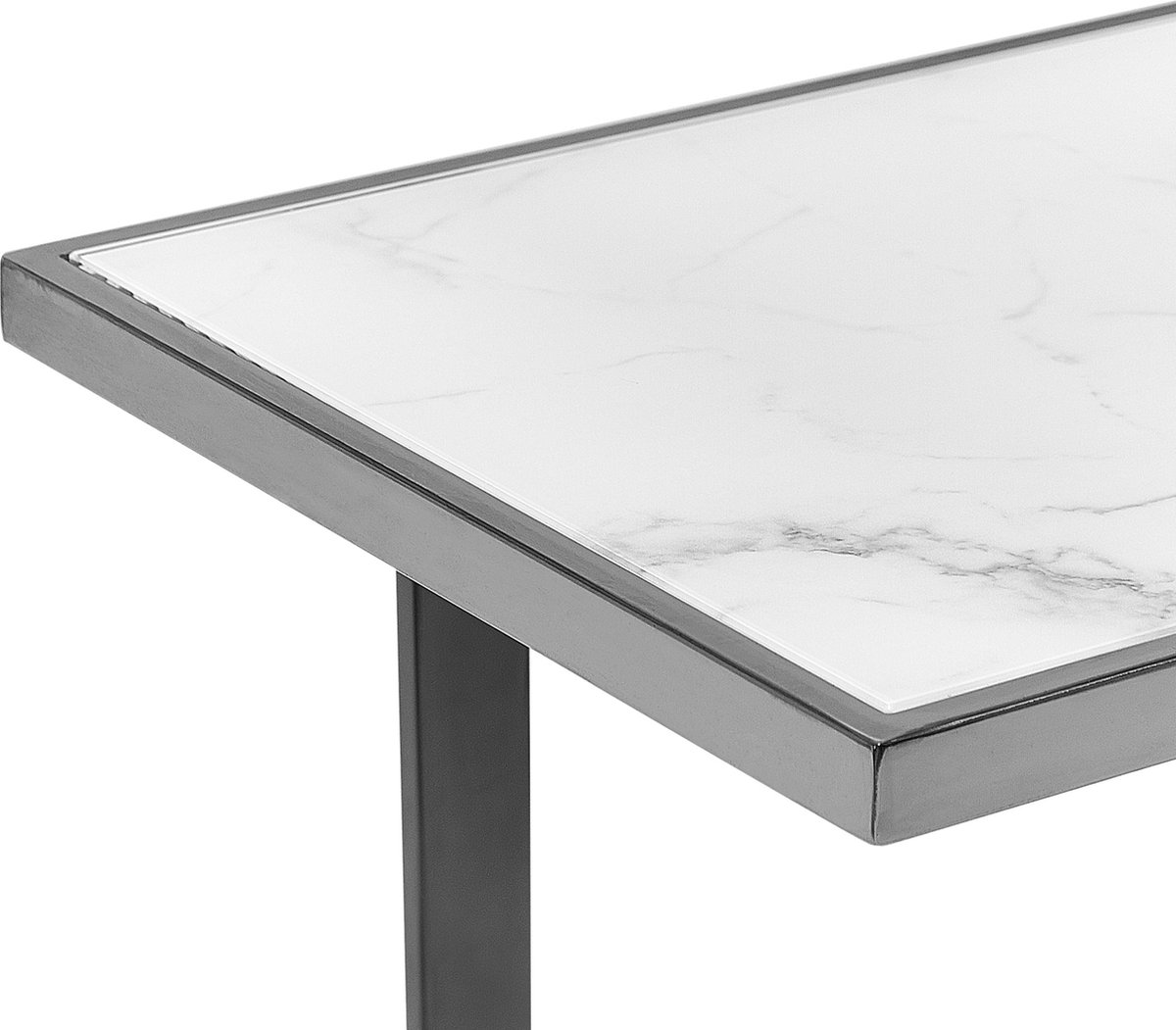 Beliani Plano - Consoletafel-wit-veiligheidsglas