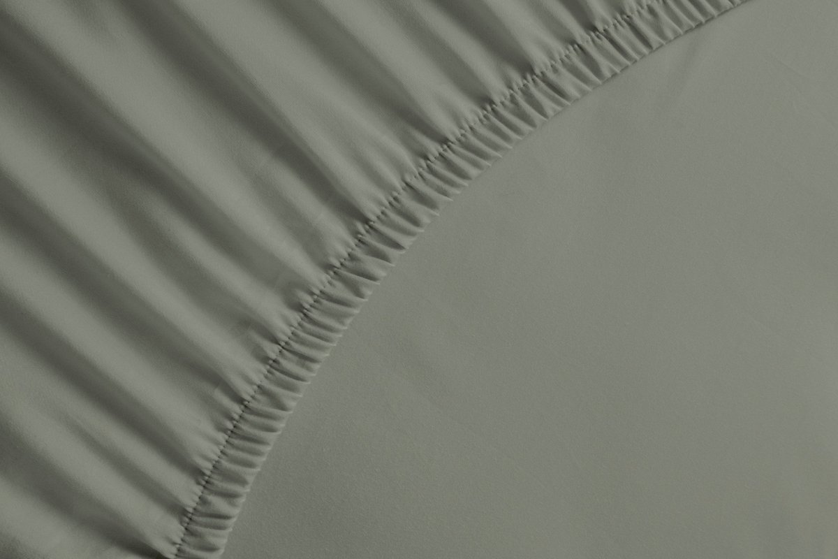Yellow Hoeslaken Katoen Perkal 40cm Hoekhoogte - Army Green 90x210/220cm - Groen