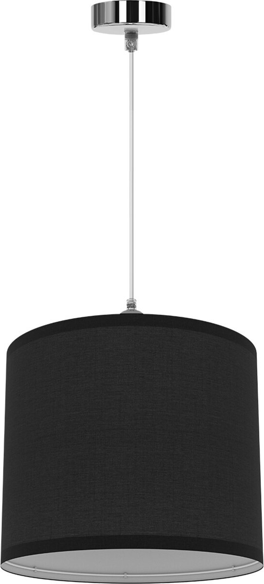 BES LED Led Hanglamp - Hangverlichting - Aigi Utra - E27 Fitting - Rond - Mat - Kunststof - Zwart