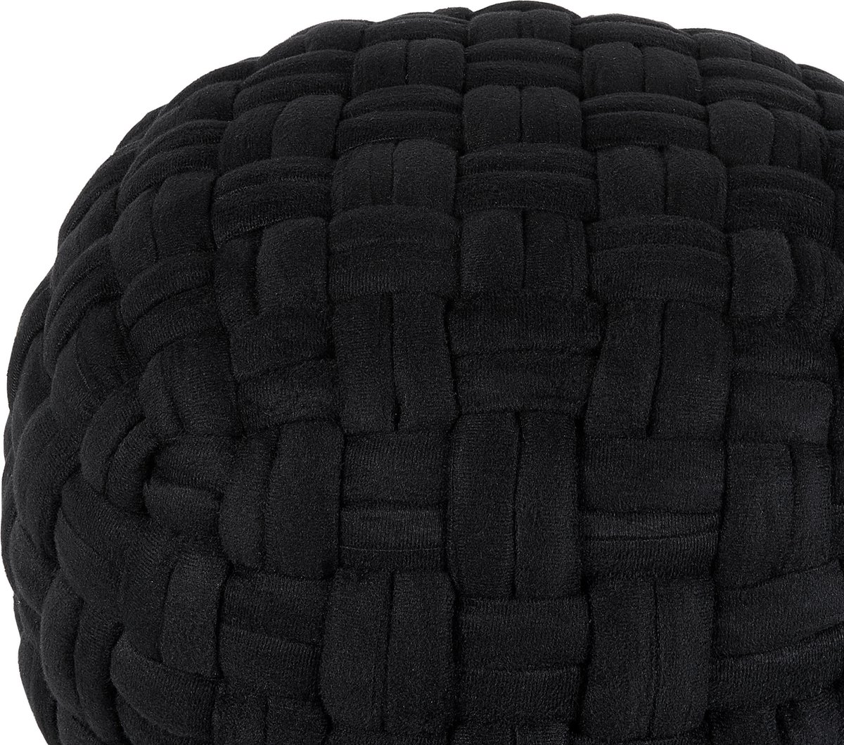 Beliani Hopa - Poef--fluweel - Zwart