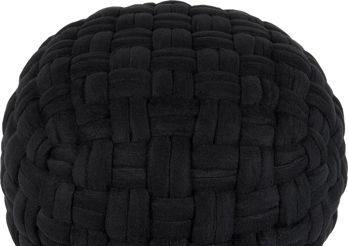 Beliani Hopa - Poef--fluweel - Zwart