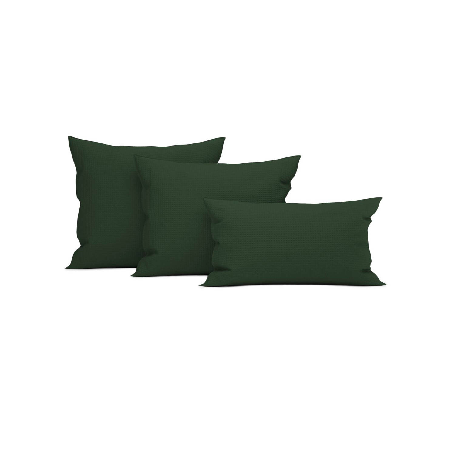 Heckett & Lane Wafel Kussensloop Katoen - Bistro Green 80x80cm - Groen