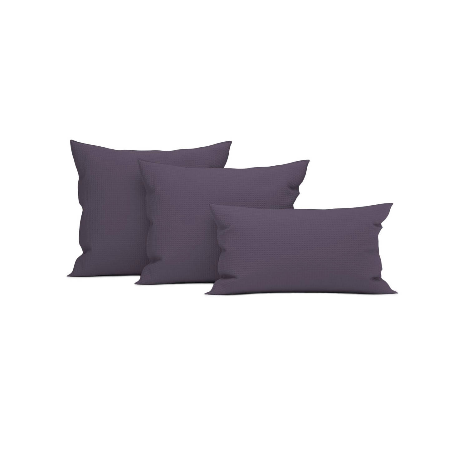 Heckett & Lane Wafel Kussensloop Katoen - Velvet Purple 40x80cm - Paars