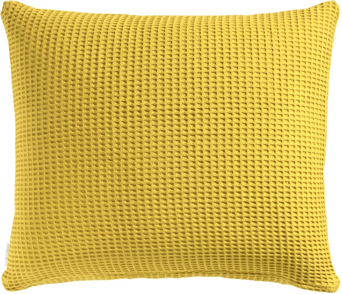 Heckett & Lane Wafel Kussensloop Katoen - Curry Yellow 60x70cm - Geel