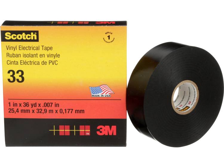 3M™ SCOTCH33-38X33 Isolatietape Scotch (l x b) 33 m x 38 mm 33 m - Zwart