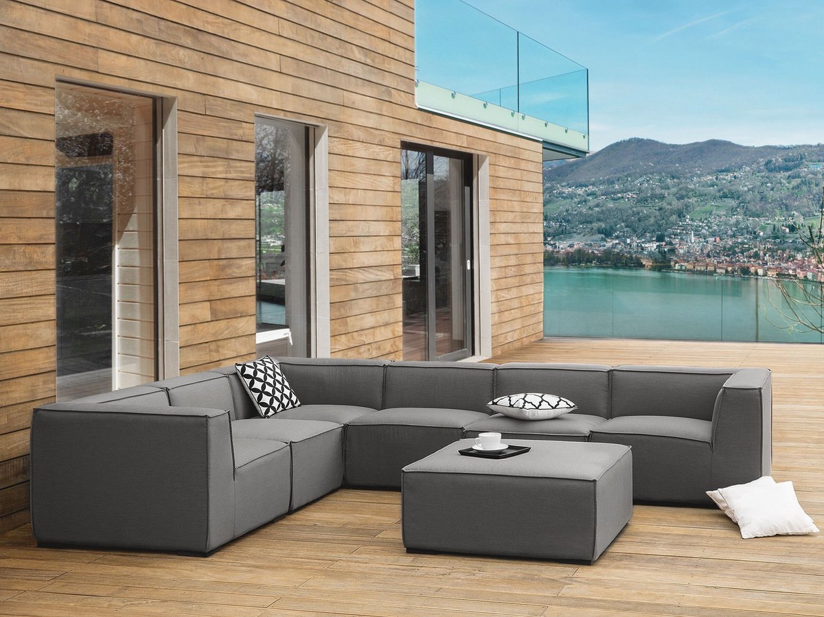 Beliani Arezzo - Loungeset--polyester - Grijs